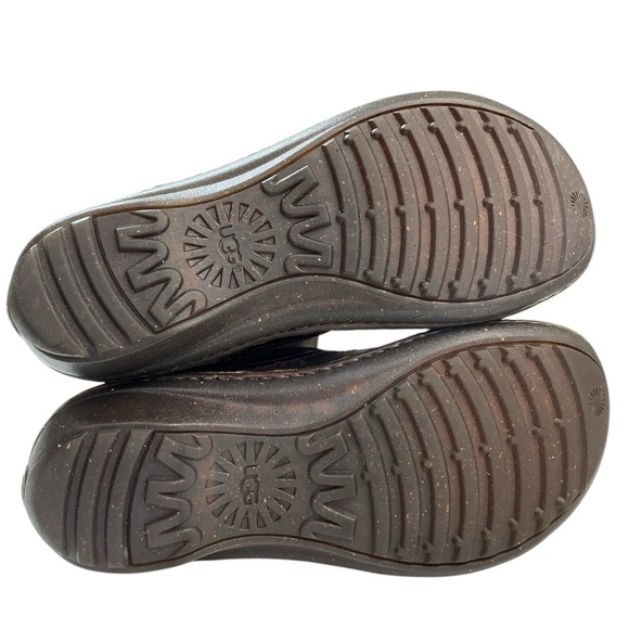 UGG Rosen Shearling Riding Boots - Brown Leather - Women’s Size 6 - Picture 6 of 12